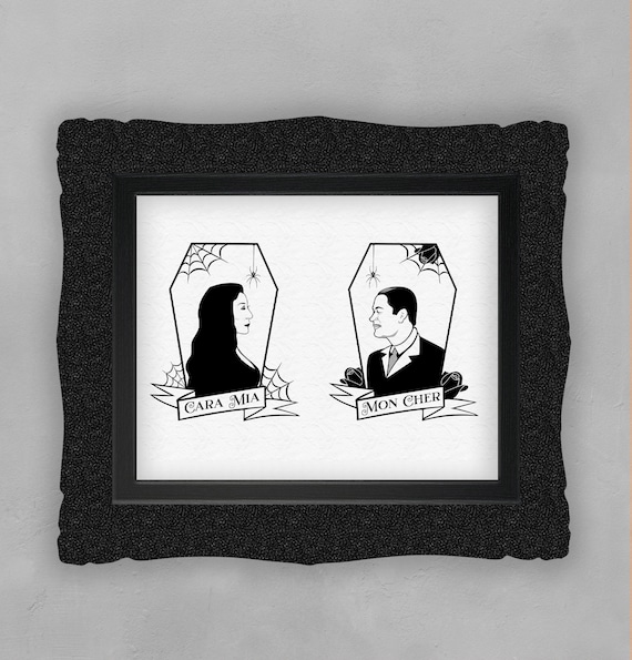 Gomez and Morticia Addams Printable/svg, the Addams Family