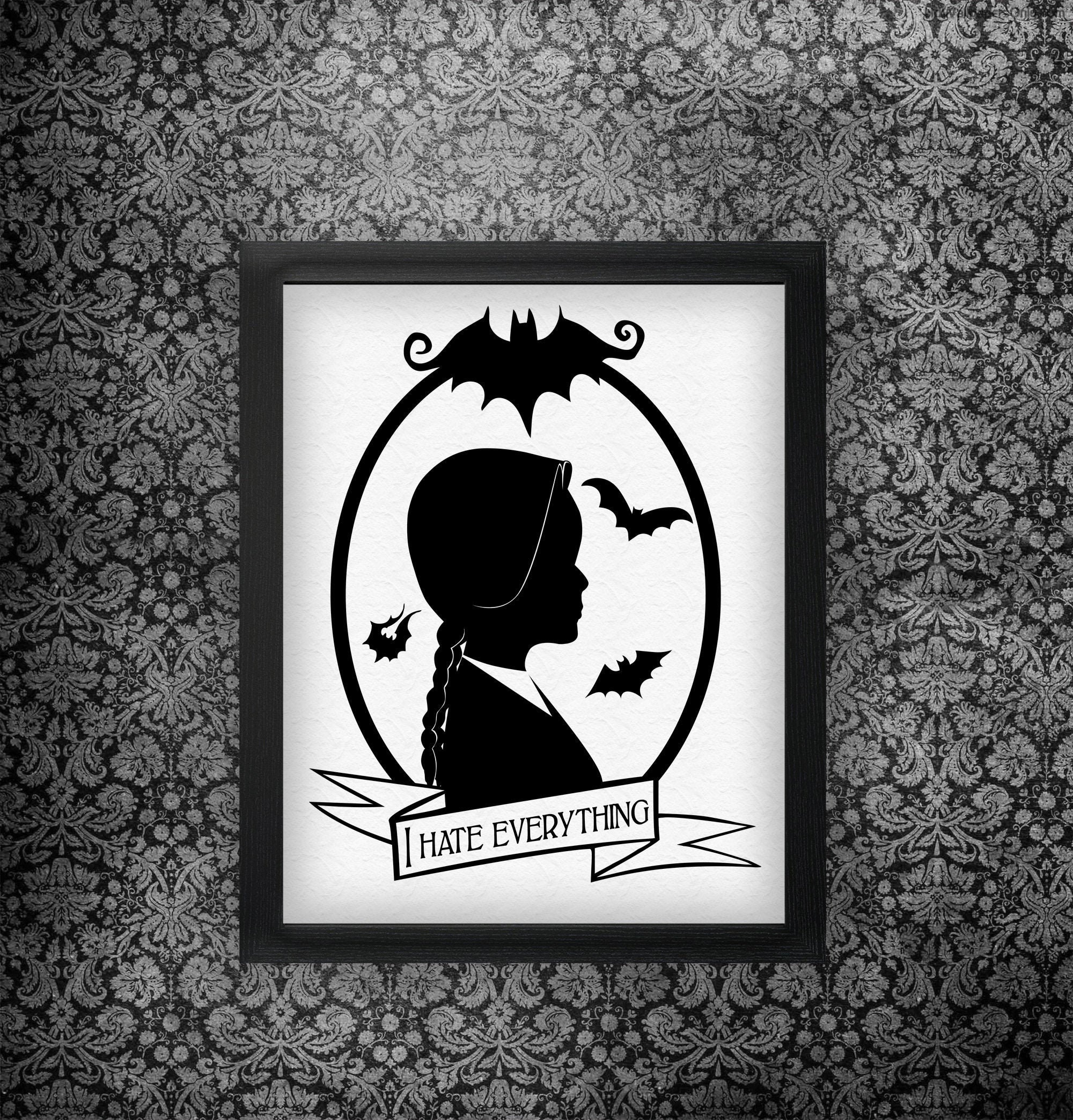 Silhouette mercredi addams