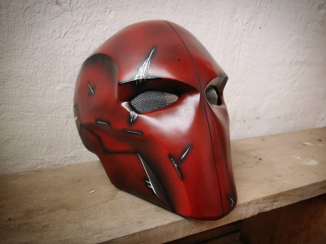 Redhood Mask Red Hood Helmet Jason Todd DC comics Batman Etsy