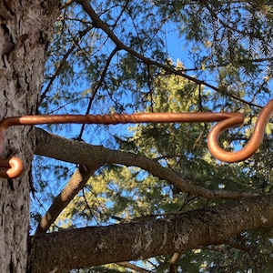 Garden Iron Hook for Lantern Windchime Birdfeeder Windspinner on Deck Porch Fence Post Tree or Gazebo