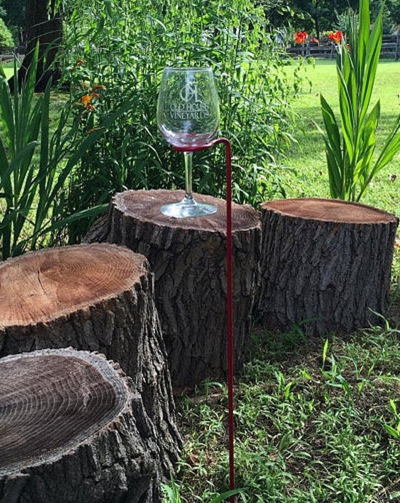 Outdoor Wine Glass Holder Caddy Hand Iron Wine Lover Etsy