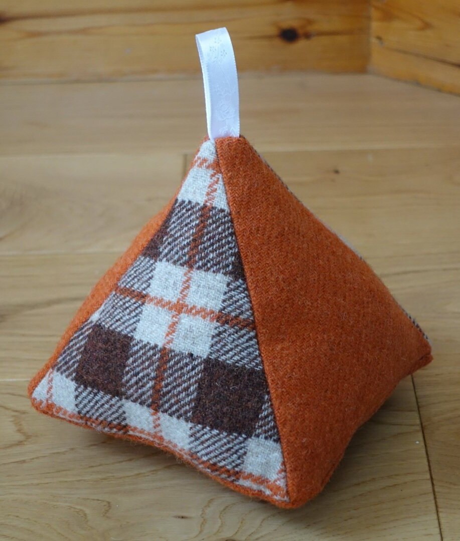 Harris Tweed triangle shaped doorstop Scottish tweed gift | Etsy
