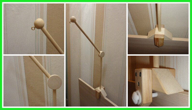 Crib Mobile Arm Crib Mobile Attachment Baby Mobile Arm Wooden Etsy