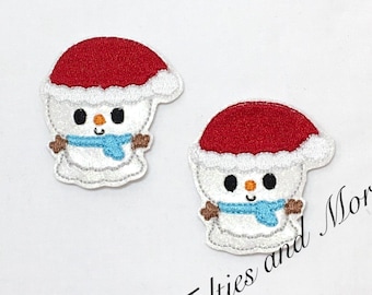 Snögubbefilt, Julfilt, Vinterfilt, Broderad filt, Glitterfiltdekoration, Felt på ringspole, Högtidsfilt