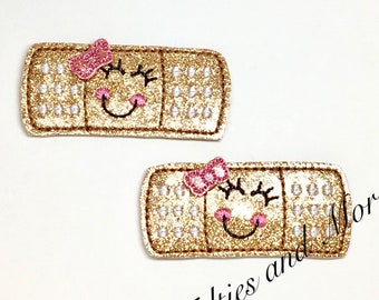 Bandage Feltie, Bandage Felties, Glitter Feltie, Medical Feltie, Nurse Feltie, Embroidered Felt, Badge Reel Feltie, Feltie Embellishment