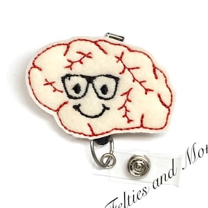 Brain Badge Reel, Nurse Badge Reel, Medical Badge Reel, Neurologist Badge Reel, Neuro Nurse Badge Reel, Retractable Badge Reel, Badge Topper