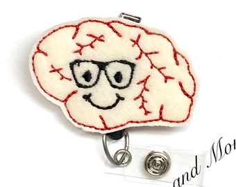 Brain Badge Reel, Nurse Badge Reel, Medical Badge Reel, Neurologist Badge Reel, Neuro Nurse Badge Reel, Retractable Badge Reel, Badge Topper