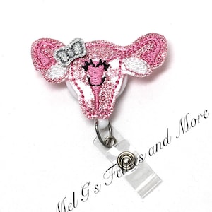 Uterus Badge Reel, Baby Badge Reel, Labor and Delivery Badge Reel, OB Badge Reel, Midwife Badge Reel, Nurse Badge Holder, Retractable Reel