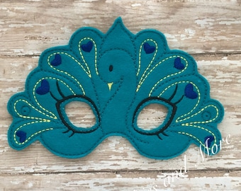 Peacock Mask, Dress Up Mask, Peacock Dress Up Mask, Masquerade Mask, Birthday Party Mask, Photo Prop, Mask, Costume, Party Favor,