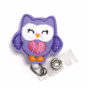 Owl Badge Reel, Badge Reel Topper, Nurse Badge Reel, Valentine Badge Reel, RN Badge Reel, Teacher Badge Reel, Retractable Badge Holder
