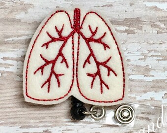 Lungs Badge Reel, Badge Reel, Pulmonary Badge Reel, Doctor Badge Reel, Nurse, ID Badge, Pulmonologist Badge Reel, Retractable Badge Reel