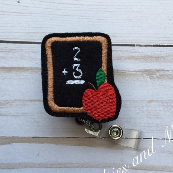 Chalkboard Badge Reel, Badge Reel, School Badge Reel, Blackboard Badge Reel, Teacher Badge Reel, Retractable Badge Reel, Teacher Gift