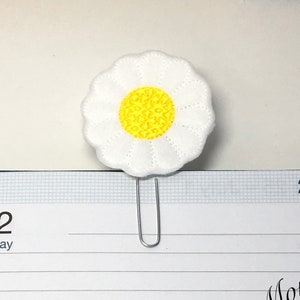 Daisy Planner Clip, Daisy Paper Clip, Summer Planner Clip, Book Mark, Planner Clip, Journal Clip, Planner Accessory, Gift,  Calendar