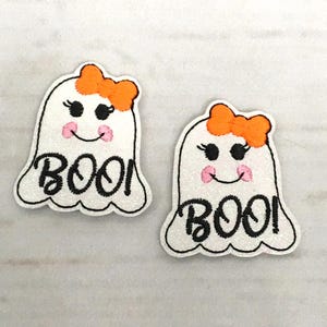 Feltrino fantasma, Feltrino di Halloween, Abbellimento Feltrino per le feste, Feltrino Boo, Feltrini spettrali, Feltrino Shaker, Feltrino con bobina di badge, Centro fiocco per capelli