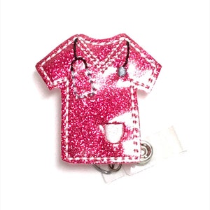Scrub Top Badge Reel, Badge Reel, Nurse Badge Reel, RN Badge Reel, Nurse Gift, ID Badge Holder, Medical Badge Reel, Retractable Badge Reel