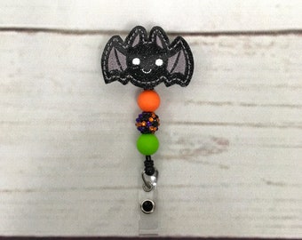 Bat Badge Reel, Beaded Badge Reel, Halloween Badge Reel, Nurse Badge Reel, Interchangeable Badge Reel, Retractable Badge Reel, Badge Topper