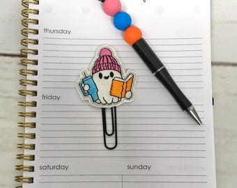 Ghost Planner Paper Clip, Halloween Planner Clip, Book Paper Clip, Ghost Book Paper Clip, Journal Clip, Tumbler Paper Clip, Ghost Bookmark