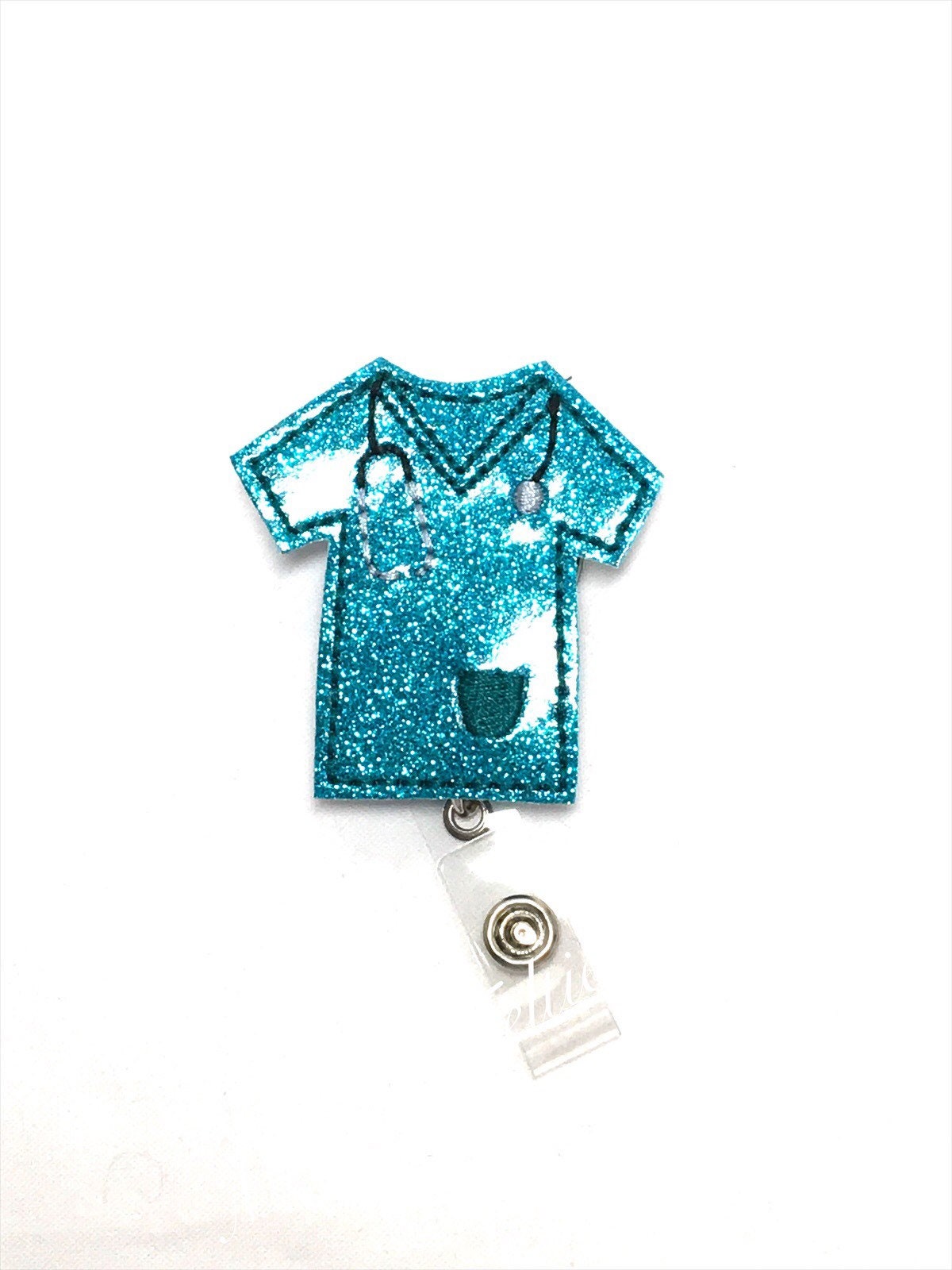 Scrub Top Badge Reel Badge Reel Nurse Badge Reel RN Badge Etsy