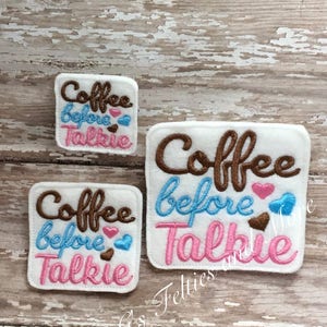 Feltrino da caffè, Feltrino da caffè prima di parlare, Feltrino ricamato, Abbellimento Feltrino, Feltrino Love Coffee, Forniture per fiocchi per capelli, Feltrino porta badge