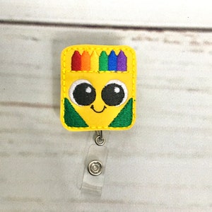Crayon Box Badge Reel, Teacher Badge Reel, Nurse Badge Reel, Nurse Badge Holder, School Badge Reel, RN Badge Reel, Interchangeable Reel