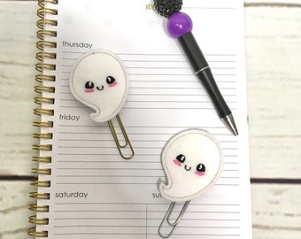 Ghost Planner Clip, Planner Clip, Ghost Paper Clip, Halloween Planner Clip, Halloween Bookmark, Ghost Bookmark, Journal Clip
