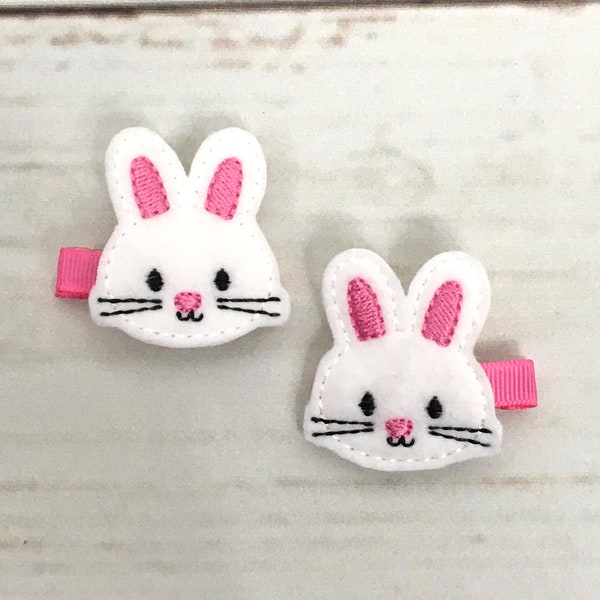 Easter Bunny Hair Clip, Easter Hair Clip, Easter Bunny Hair Bow, Easter Pigtail Bow Set, Baby Girl Hair Clip, Toddler Hair Clip, Clippie