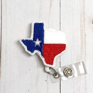 Texas Badge Reel, Badge Reel, Nurse Badge Reel, RN Badge Reel, Nurse Gift, Badge Holder, Texas Badge Holder, Interchangeable Badge Reel
