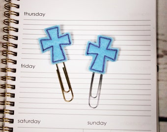 Cross Planner Clip, Cross Paper Clip, Easter Planner Accessory, Cross Bookmark, Religious Planner Clip, Easter Planner Clip, Journal Clip,
