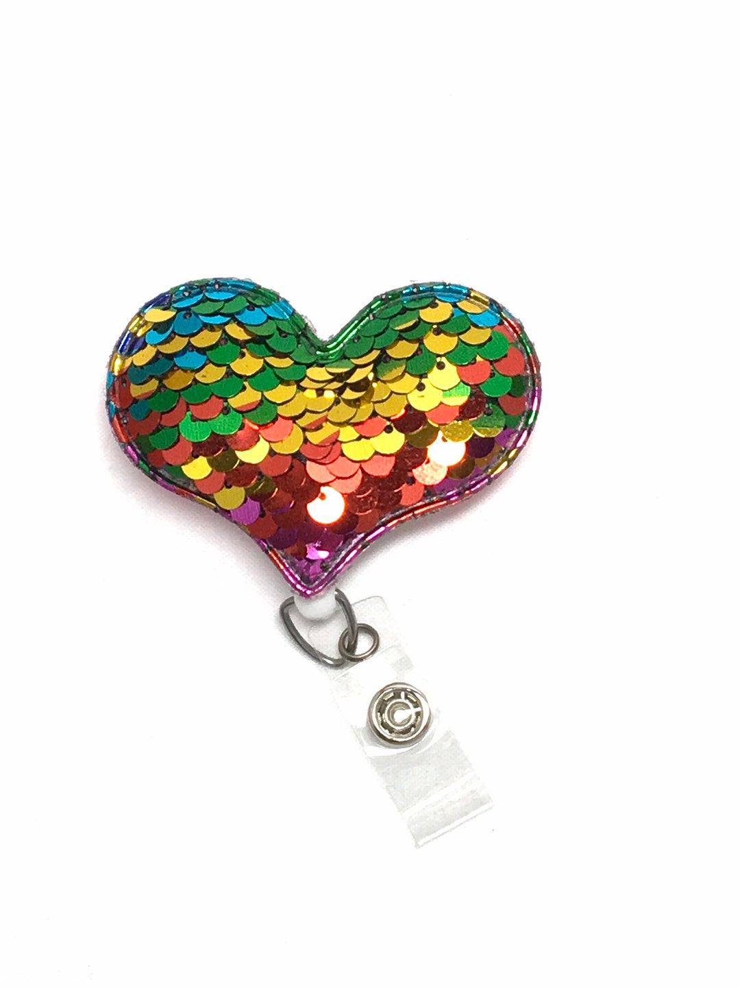 Heart Badge Reel, Heart Badge Holder, Nurse Badge Reel, RN Badge Holder