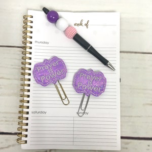 Prayer Is Power Planner Clip, Faith Planner Clip, Prayer Paper Clip, Christian Planner Paper Clip, Jesus Planner Paper Clip, Bible Bookmark