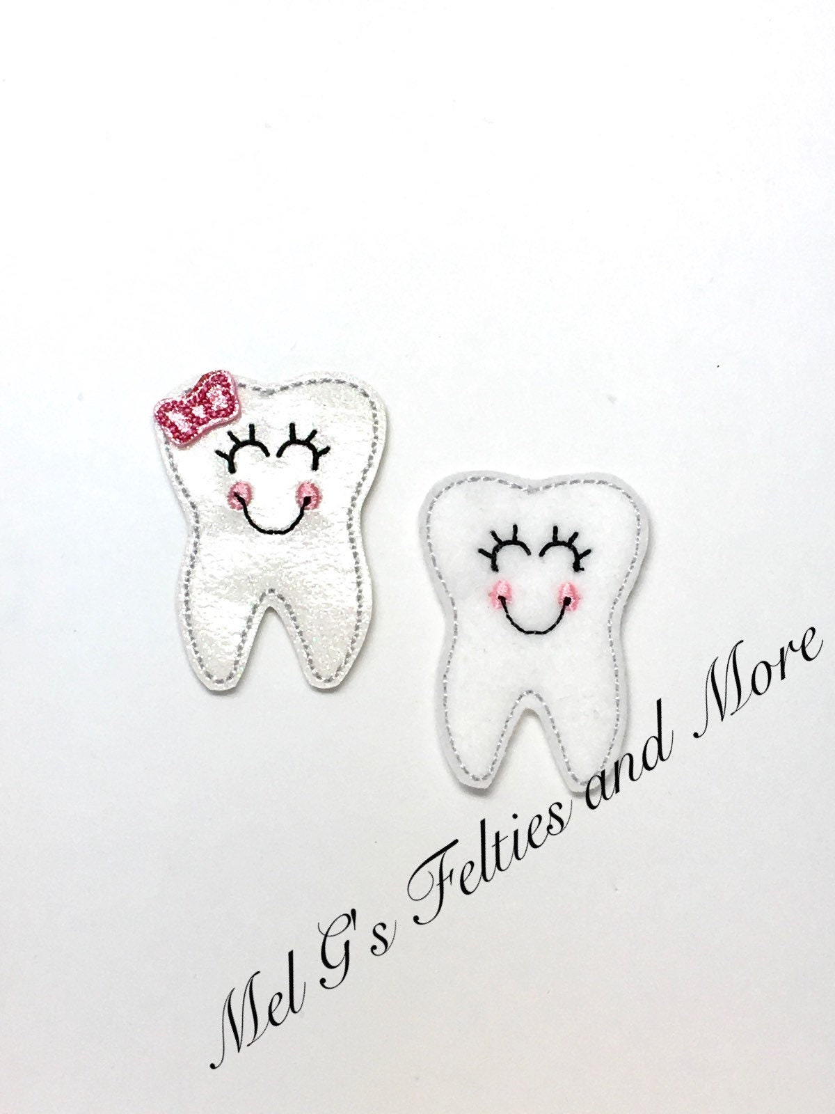 Tooth Feltie, Tooth Felties, Embroidered Appliques, Felt Tooth Appliq…