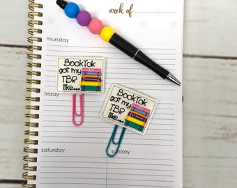 Book Paper Clip, Book Tok Paper Clip, Glitter Planner Clip, Teacher Paper Clip, Nurse Planner Clip, Fun Bookmarks, Cute Journal Clip
