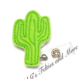 Cactus Badge Reel, Medical Badge Reel, Nurse Badge Reel, RN Badge Holder, Teacher Badge Reel, Retractable Badge Reel, Badge Topper, Green