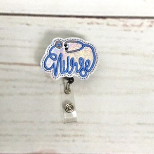 Nurse Stethoscope Badge Reel, Nursing Badge Reel, Glitter Nurse Badge Reel, Medical Badge Reel, RN Badge Holder, Nurse Badge Reel Topper