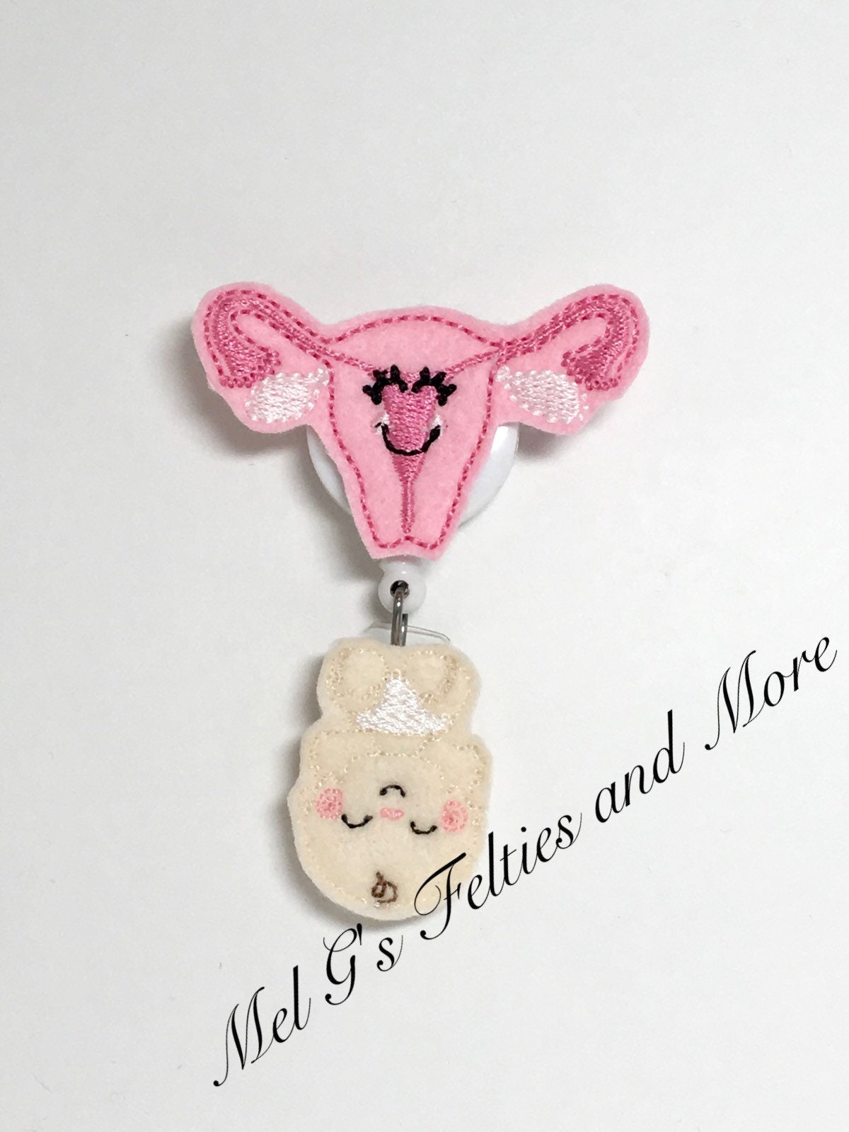 Uterus Badge Reel, Baby Badge Reel, OB Badge Reel, Midwife Badge Reel…