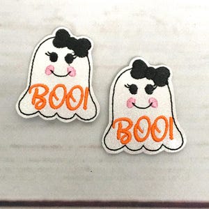 Feltrino fantasma, Feltrino di Halloween, Abbellimento Feltrino per le feste, Feltrino Boo, Feltrini spettrali, Feltrino Shaker, Feltrino con bobina di badge, Centro fiocco per capelli