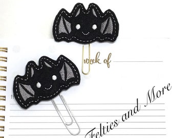 Bat Planner Clip, Bat Paper Clip,Halloween Planner Clip,Fall Planner Clip,Book Mark,Planner Clip,Journal Clip,Planner Accessory,Teacher Gift