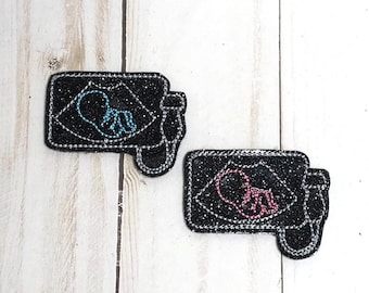 Ultrasound Feltie, Sonogram Felties, Baby Felties, Medical Feltie, Embroidered Feltie, Badge Reel Feltie, Nurse Feltie Embellishment