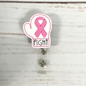 Cancer Awareness Badge Reel, Nurse Badge Reel, Breast Cancer Badge Holder, Oncology Badge Reel, RN Interchangeable Badge Reel, Badge Topper