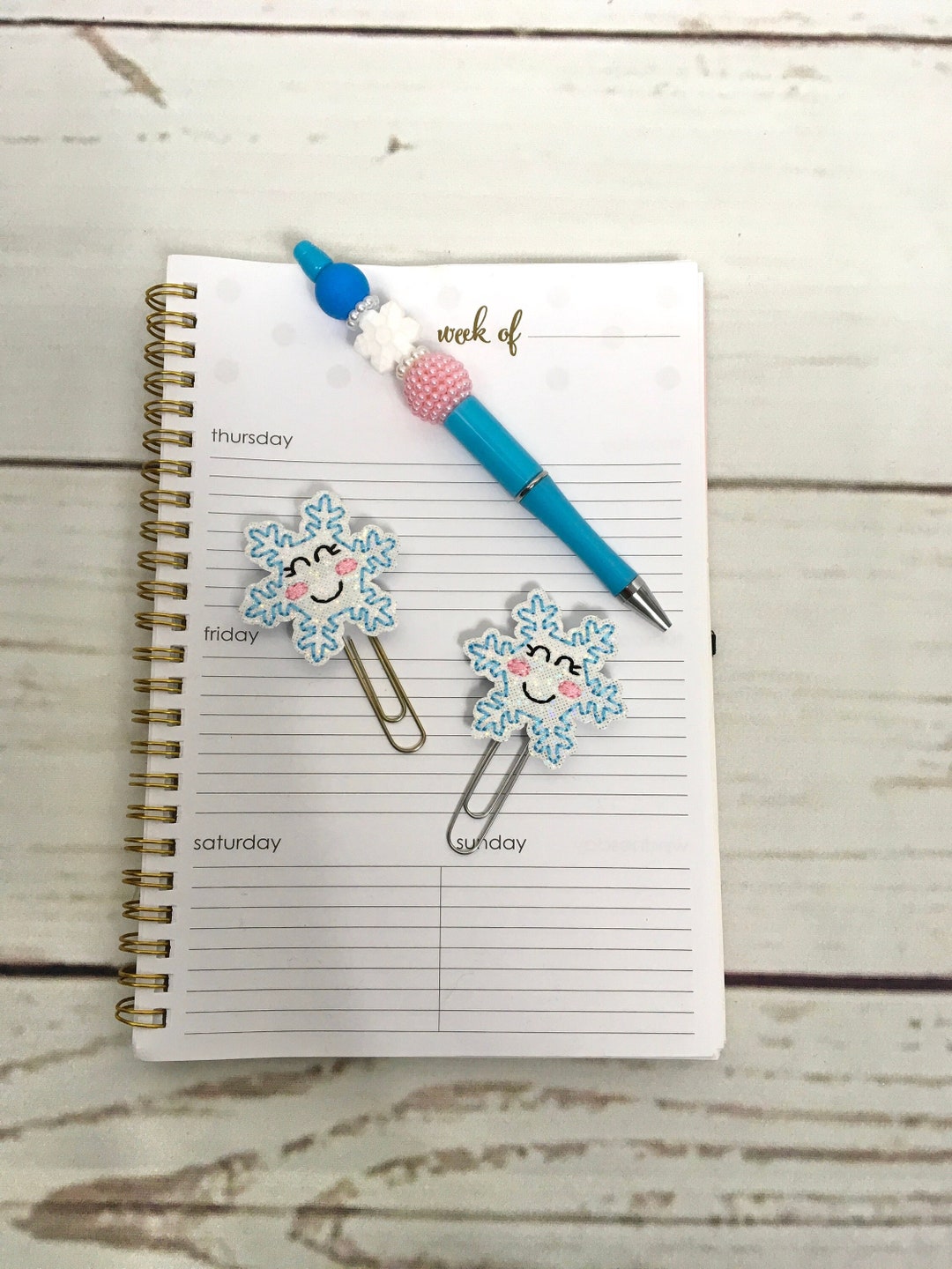 Snowflake Paper Clip, Christmas Planner Paper Clip, Winter Planner Clip