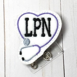 Stethoscope Badge Reel, LPN Badge Reel, Nurse Badge Reel, RN Badge Reel, Nurse Badge Holder, Medical Badge Reel, Retractable Badge Reel
