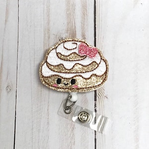 Cinnamon Roll Badge Reel, Badge Reel Topper, Nurse Badge Reel, RN Badge Reel, Nurse Gift, Teacher Badge Reel, Retractable Badge Holder