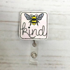 Be Kind Badge Reel, Nurse Badge Reel, Bee Kind Nurse Badge Holder, Glitter Badge Reel, RN Badge Reel,Teacher Badge Reel,Interchangeable Reel