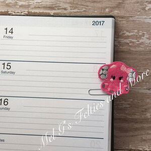 Elephant Planner Clip, Teacher Planner Clip, Felt Paper Clip,book Mark ...