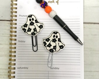 Ghost Planner Paper Clip, Halloween Planner Clip, Book Paper Clip, Ghost Book Paper Clip, Journal Clip, Tumbler Paper Clip, Ghost Bookmark