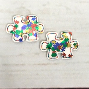 Autism Awareness Feltie, Puzzle Feltie, Autism Feltie Embellishment, School Felties, Sped Teacher Feltie, Hair Bow Center, Badge Reel Feltie