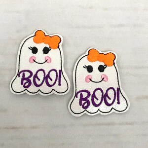 Feltrino fantasma, Feltrino di Halloween, Abbellimento Feltrino per le feste, Feltrino Boo, Feltrini spettrali, Feltrino Shaker, Feltrino con bobina di badge, Centro fiocco per capelli