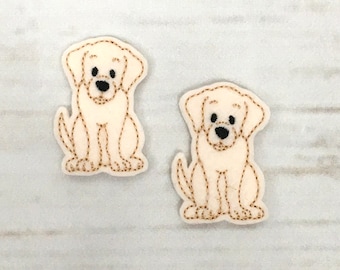 Labrador Feltie, Labrador Dog Feltie, Lab Puppy Feltie, Yellow Lab Feltie, Animal Feltie, Pet Felties, Feltie Embellishment, Dog Feltie