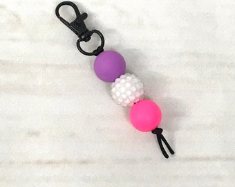 Beaded Charm, Badge Reel Charm, Beaded Keychain, Beaded Purse Charm, Backpack Charms, Badge Reel Add On, Badge Reel Accessories,Add On Charm