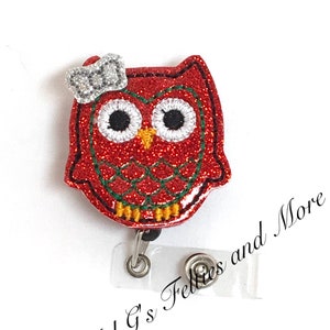Owl Badge Reel, Badge Reel, Nurse Badge Reel, Christmas Badge Reel, RN Badge Reel, Nurse Gift, Teacher Badge Reel, Retractable Badge Holder